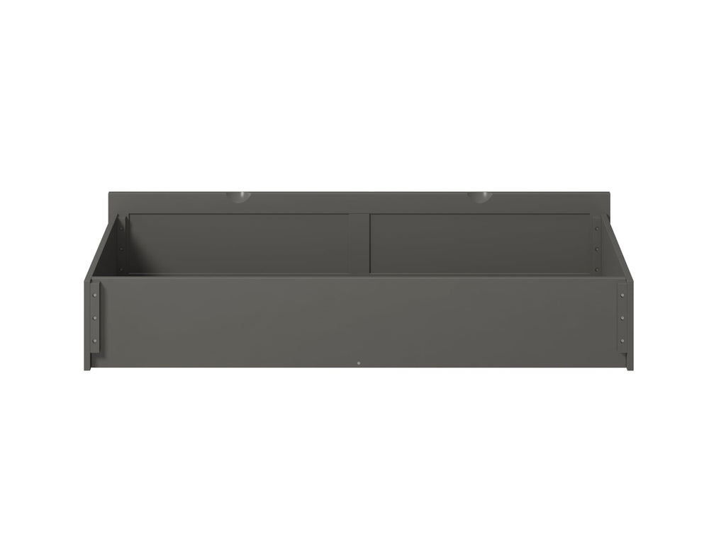 AFI Under Bed Foot Drawer Storage Drawer for Platform Beds, Full, Grey