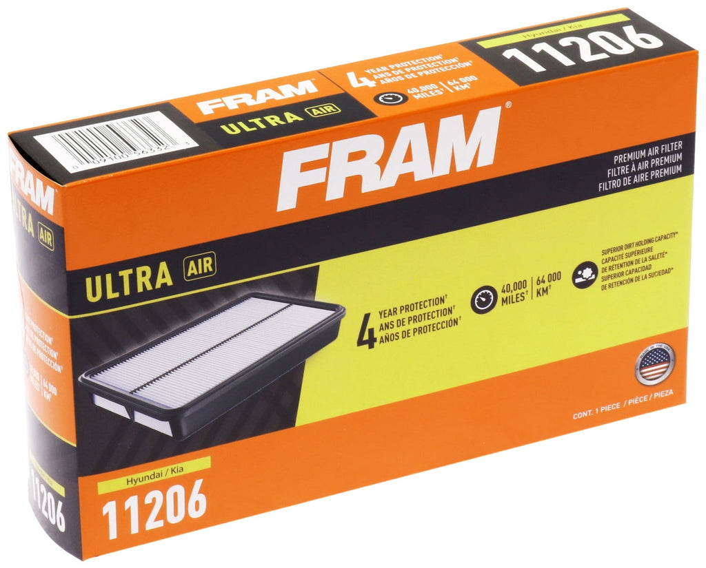 FRAM Ultra Air XGA11206, Premium Engine Air Filter, Replacement Filter for Select Hyundai and Kia Vehicles Fits select: 2012-2019 KIA SOUL, 2012-2017 HYUNDAI ACCENT