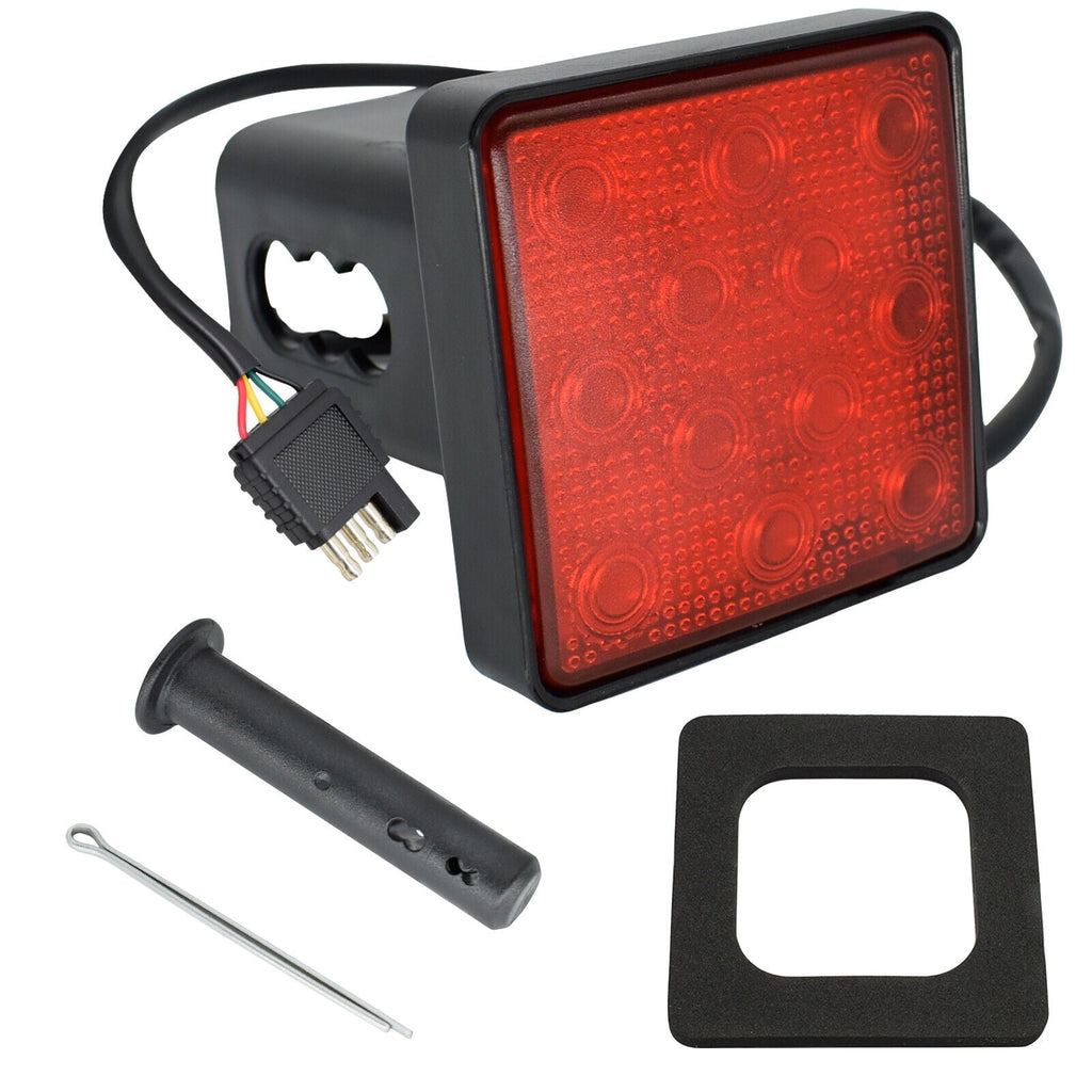 2" Cars Trailer Hitch Cover Light Led Brake Rear Stop Indicator Light Trailer Parts Red