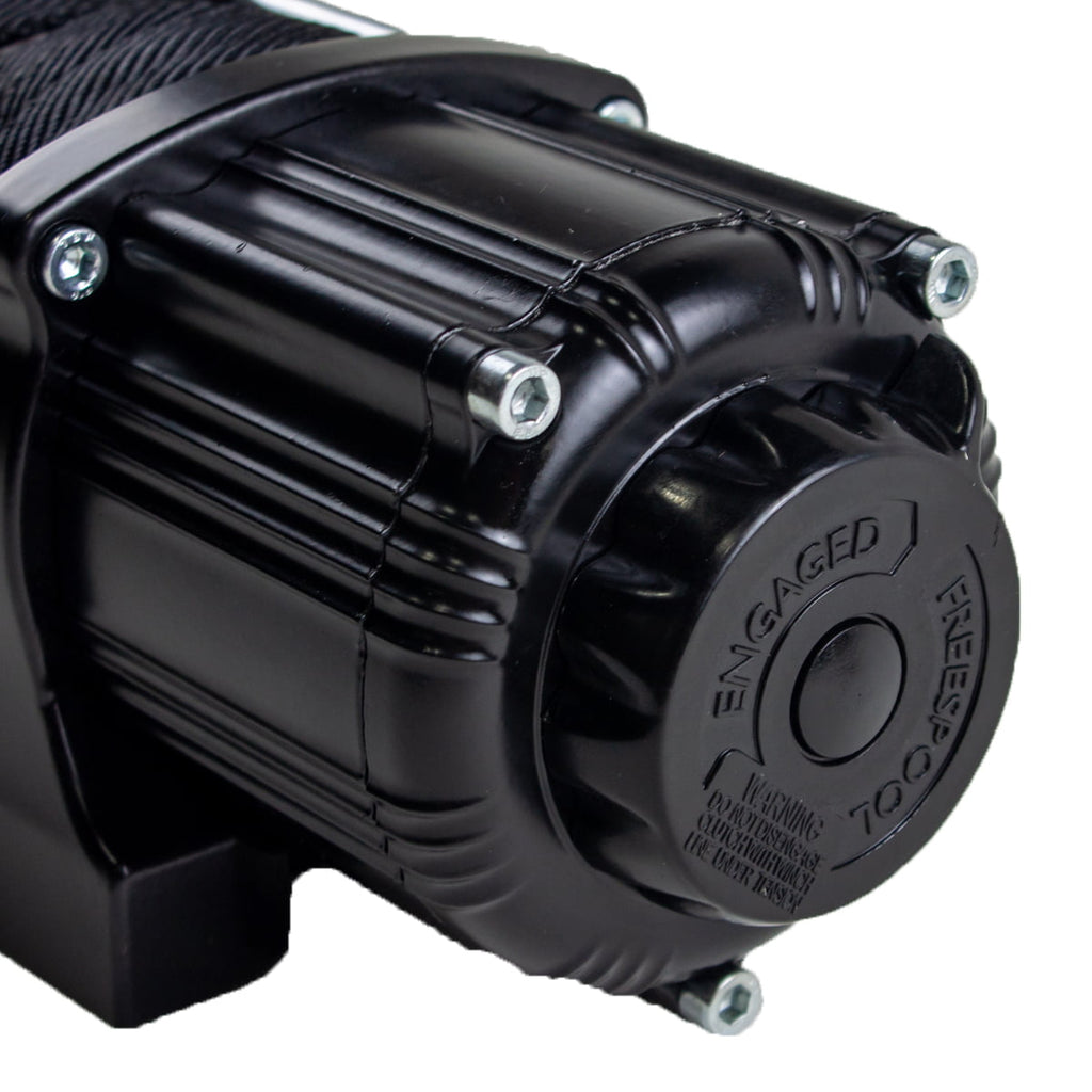 MotoAlliance VIPER Midnight 4500lb ATV/UTV Winch Kit with 50 feet BLACK Synthetic Rope