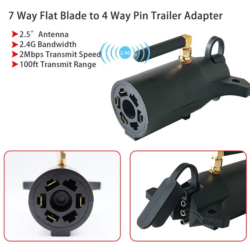 Wireless Magnetic Tow Light Kit, Rechargeable Battery Tow Trailer Lights Kit for Trailers, Trucks, Campers,and Boats