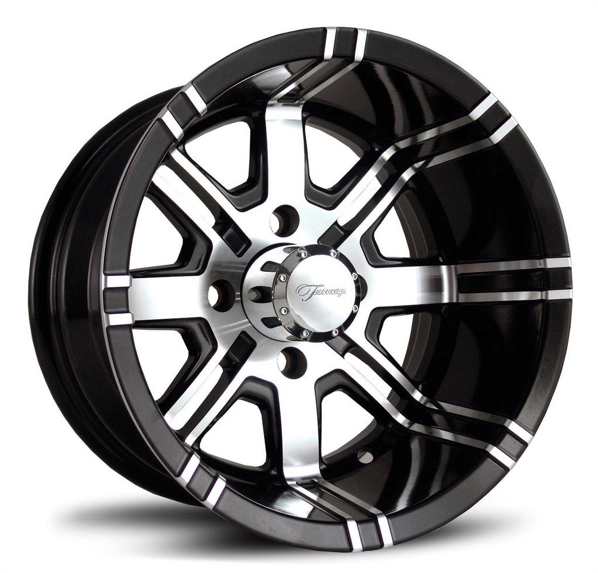Fairway Alloys Aggressor Golf Wheels 12" 23x10-12 Sahara Tires E-Z-GO & Club Car