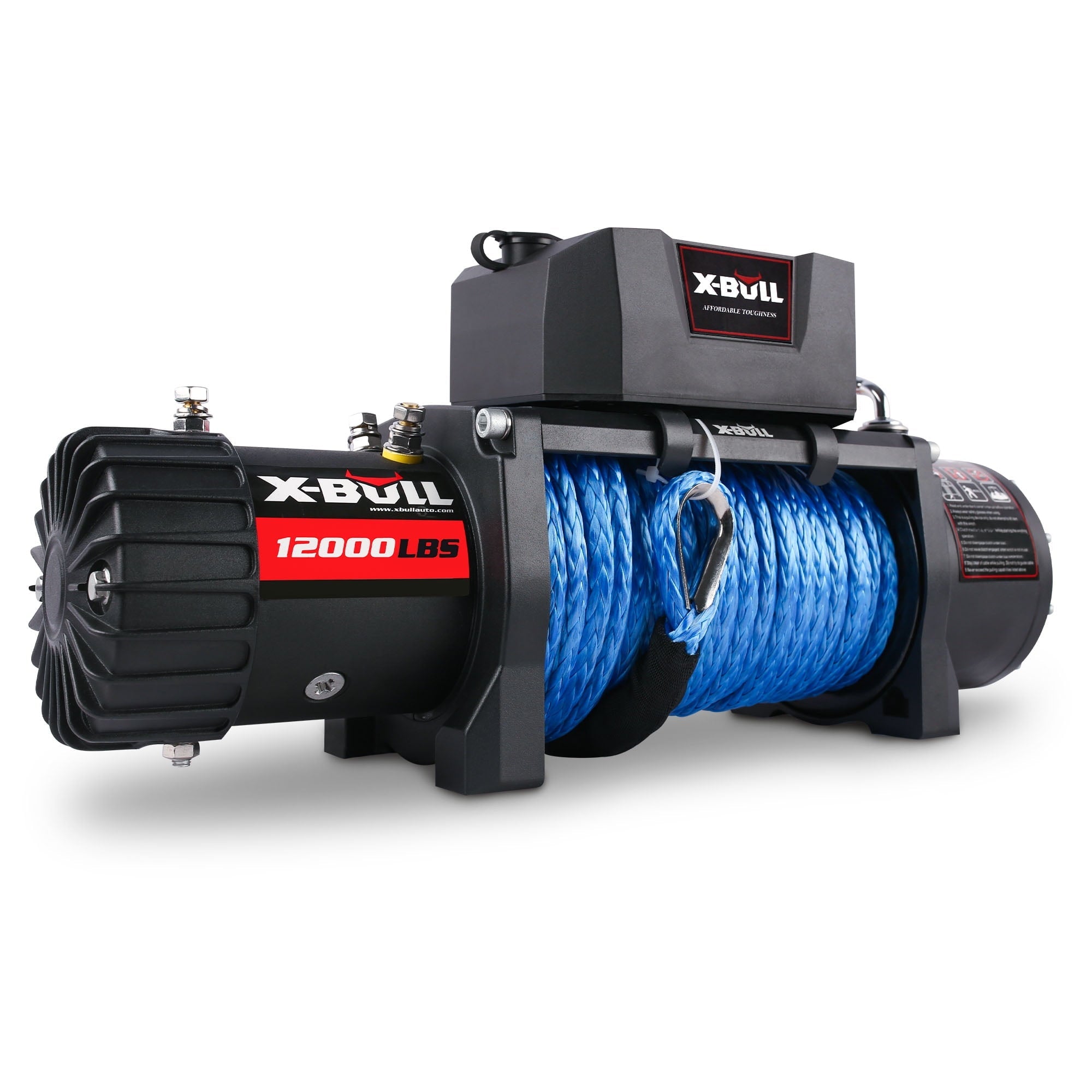 X-BULL Electric Winch 12000LB Winch Synthetic Rope 12V Truck Towing Trailer Jeep Winch 4WD With Wireless Remote Winch Cover