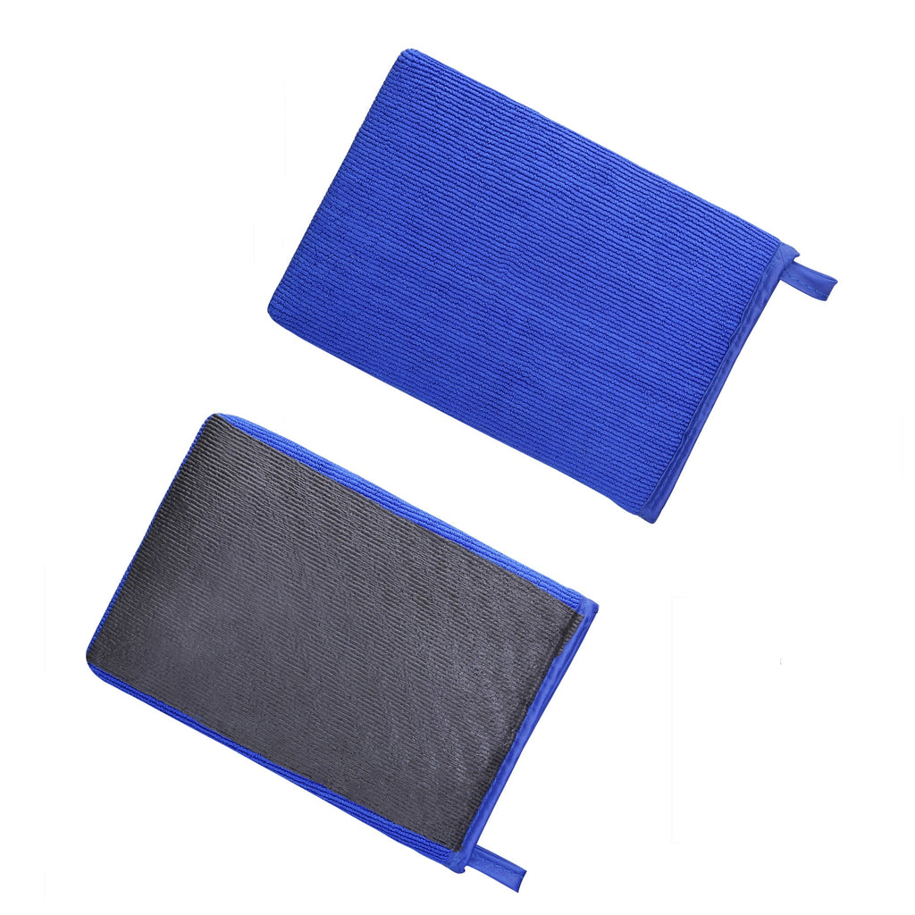 Clay Mitt, 2 Pack Clay Bar Mitt for Car Detailing, Fine Grade Auto Magic Clay Towel, Scratch-Free and Paint Safe, for Cleaning Polishing Detailing Cars Paint, Glass, Wheels