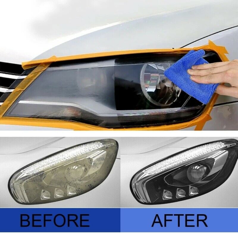Headlight Lens Restoration System Repair Kit Car Plastic Light Polishing Cleaner 30ml