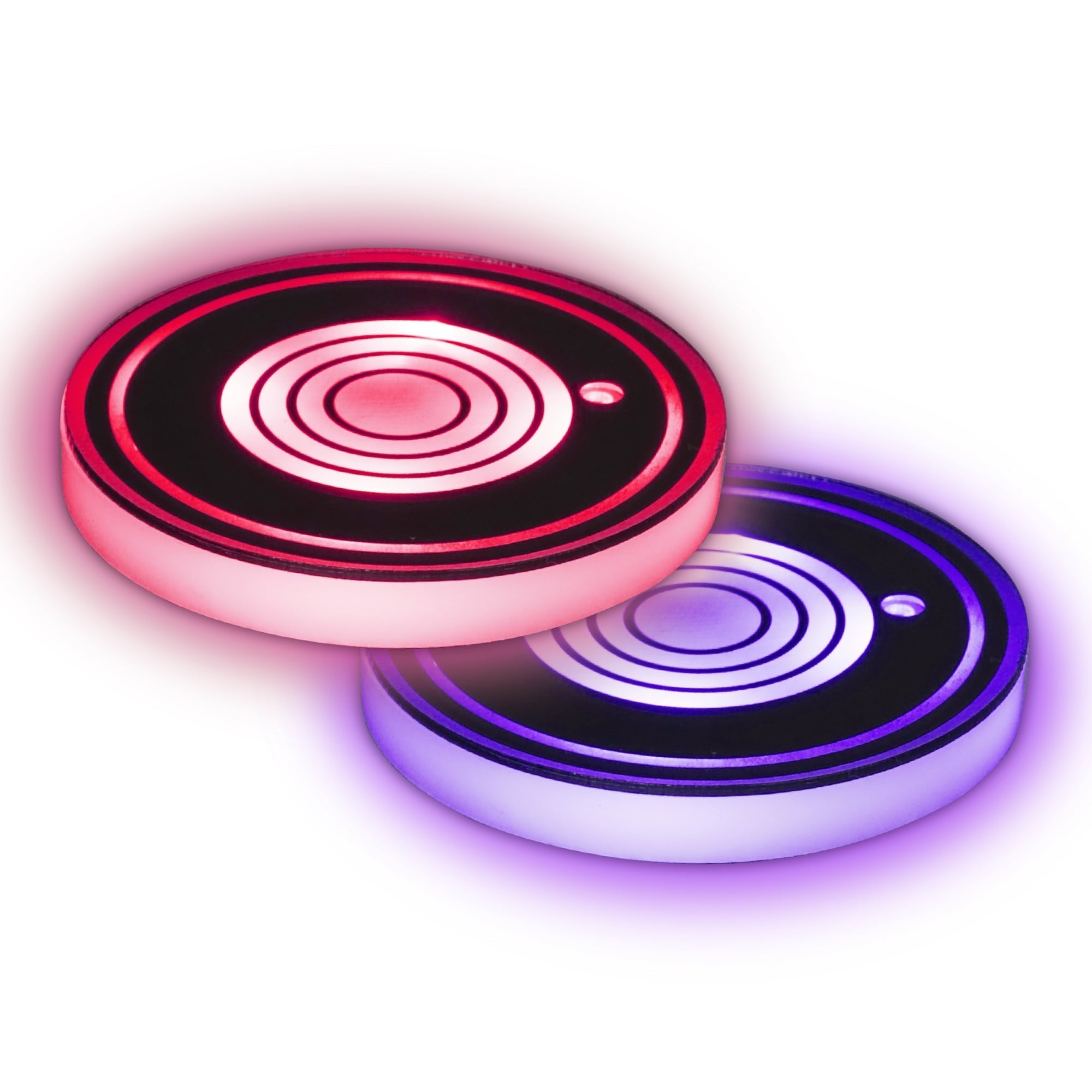 Monster LED 2 Pack Multi-Color LED Cup Holder Light, Universal Car Compatibility, Smart Sensor