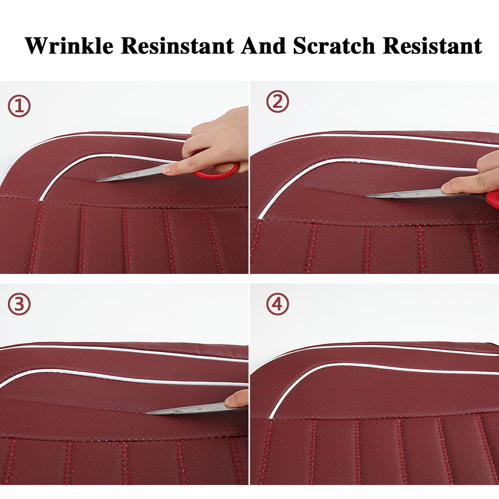 OTOEZ Universal Car Front Seat Cover PU Leather Bottom Cushion Protector Anti-slip Padded