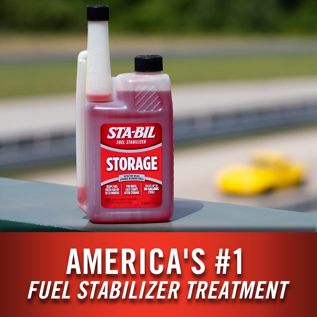 STA-BIL Storage Fuel Stabilizer - Keeps Fuel Fresh for 24 Months - Prevents Corrosion - Gasoline Treatment that Protects Fuel System - Fuel Saver - Treats 80 Gallons - 32 Fl. Oz.