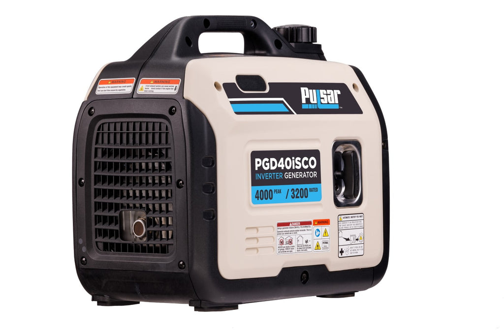 Pulsar 4000-Watt Super Quiet Gas Powered Inverter Generator with CO Sentry