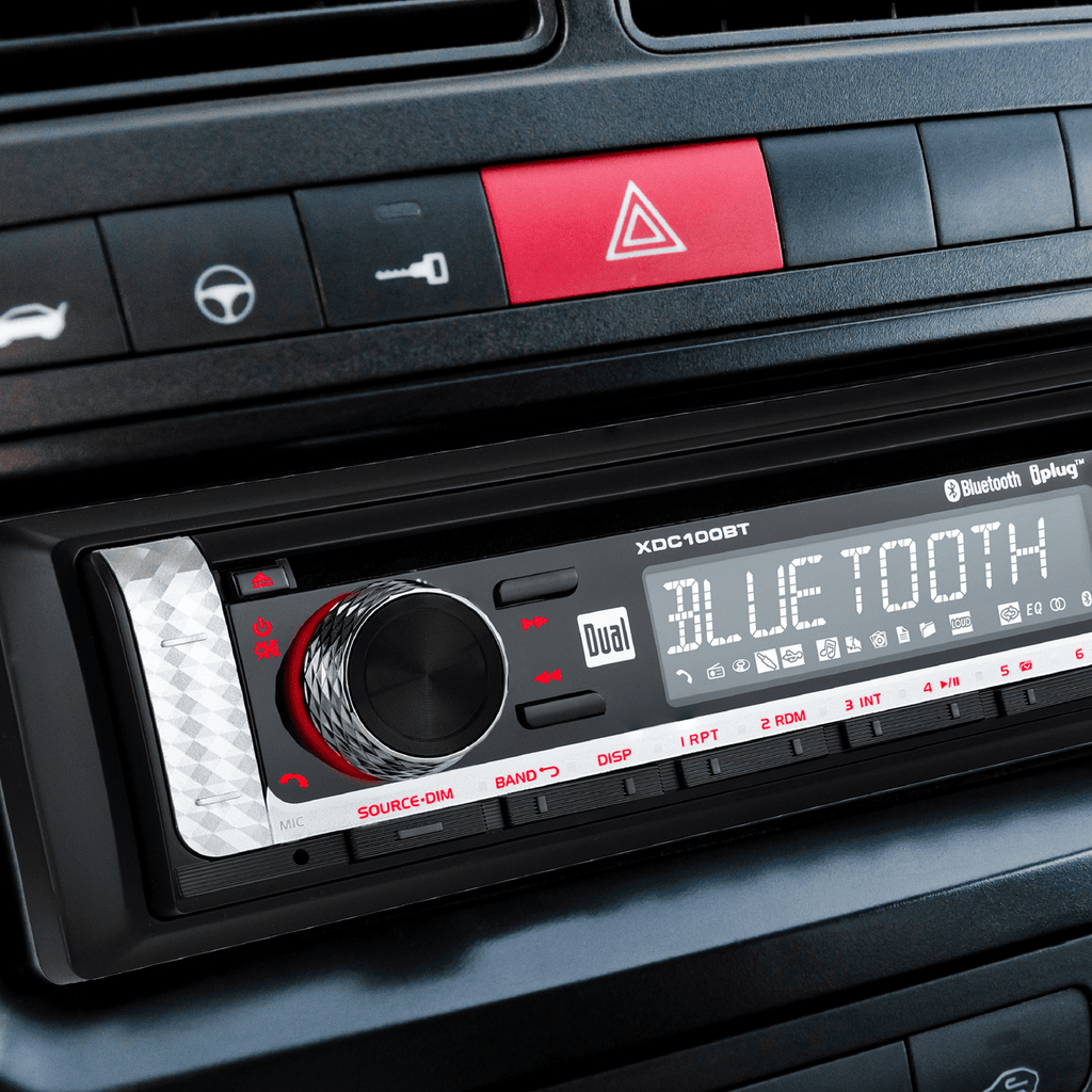 Dual Electronics XDC100BT Single DIN Car Stereo Head Unit with CD Player, Bluetooth, USB