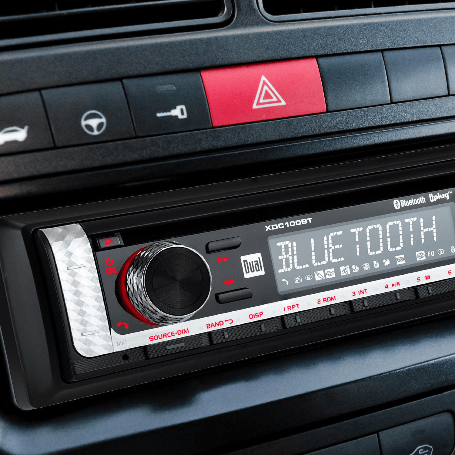 Dual Electronics XDC100BT Single DIN Car Stereo Head Unit with CD Player, Bluetooth, USB