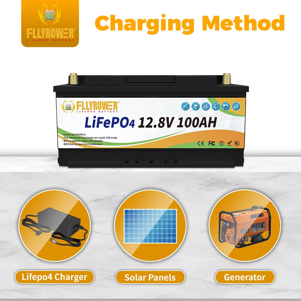 LifePo4 Battery 12v 100Ah 10000+ Deep Cycles with Perfect BMS Lithium Iron Phosphate Battery for Golf Carts  Trolling Motor RV Solar Panels Boats Off Grid Applications support Series and Parallel