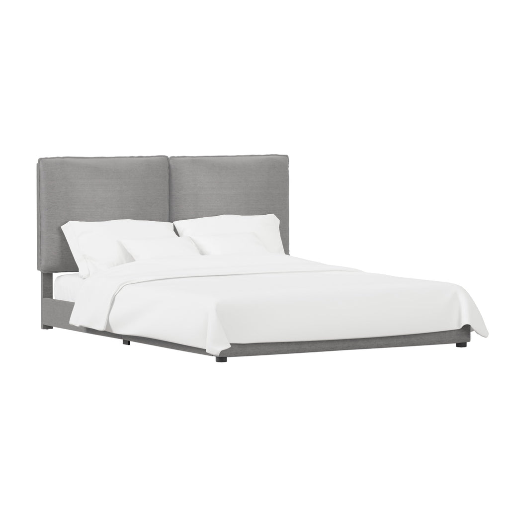 Hillsdale Arden Upholstered Pillow Queen Platform Bed, Nature Gray