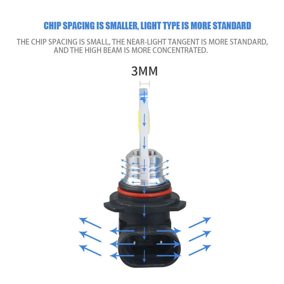 IVBDQV For Toyota Corolla 1993-1997 2001-2013 LED Headlight Bulbs High / Low 9005 9006 6000K White 2pcs