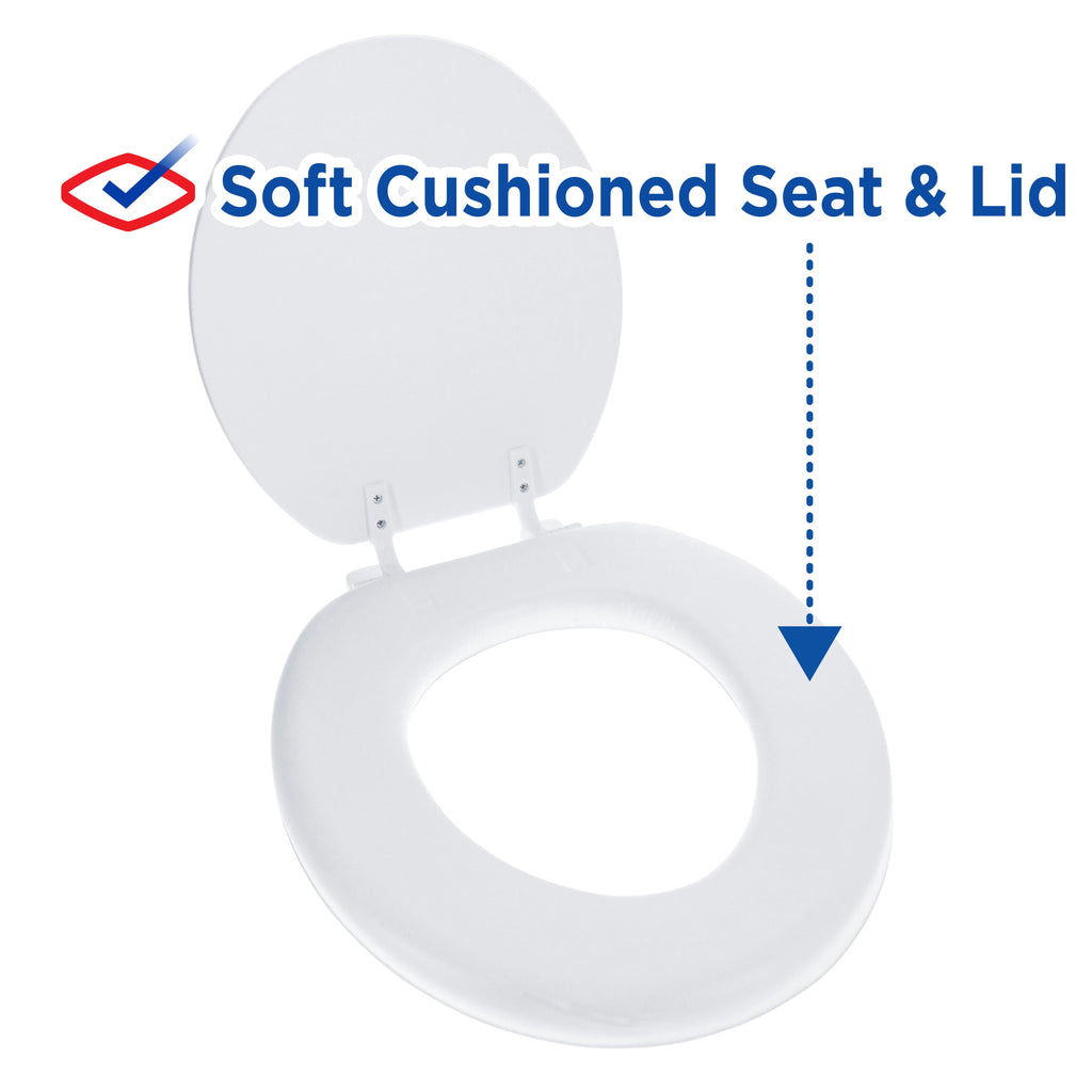 Clorox Antimicrobial Round Soft Cushioned Toilet Seat