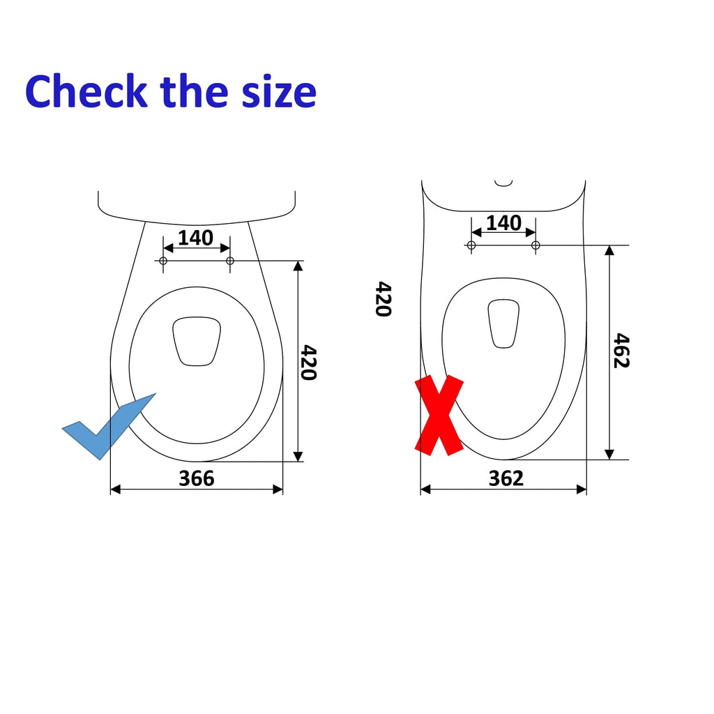 Mainstays White Round Plastic Toilet Seat, Easy off