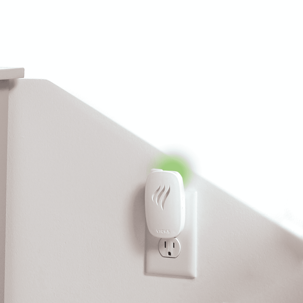 Vicks Plug-in Waterless Vaporizer with Nightlight, 100 sq ft, V1750