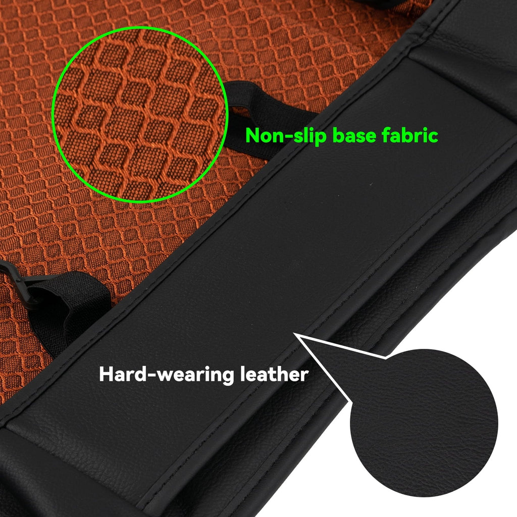 XUKEY Car Seat Cushion Front Cover Winter PU Leather Black Chair Protector Universal Anti-slip Pad Soft