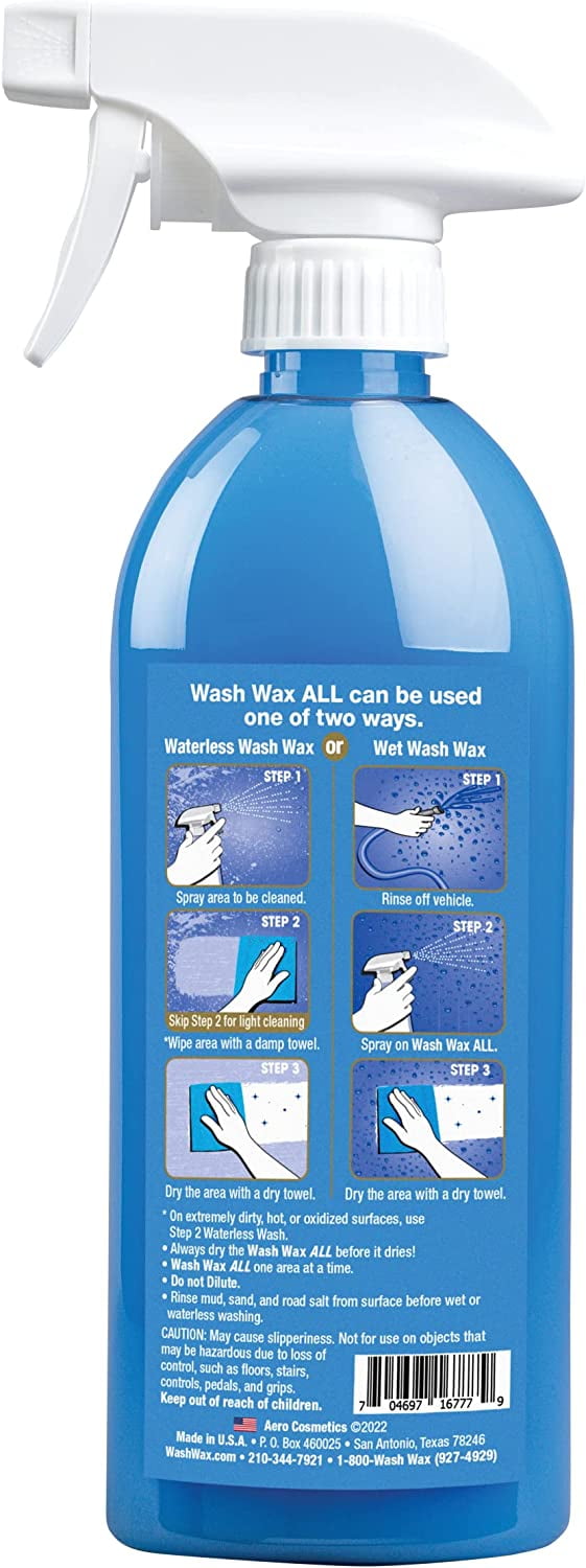 Wash Wax ALL 16 oz. Wet or Waterless Car Wash Wax. Aircraft Quality Wash Wax for your Car RV & Boat.