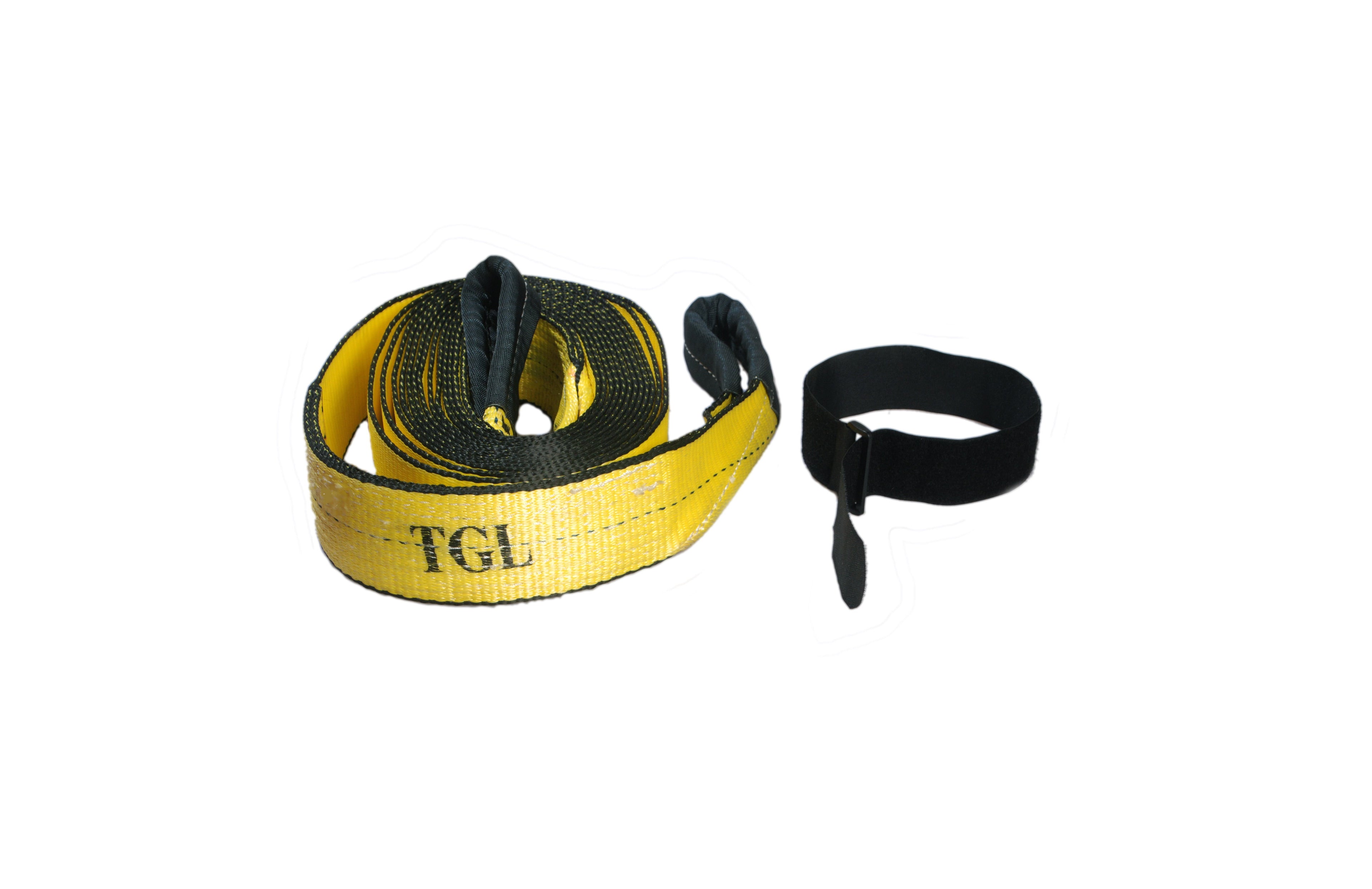 TGL 3 inch, 20 Foot Tow Strap, Polyester Material, 30,000 Pound Capacity with Reusable Storage Strap