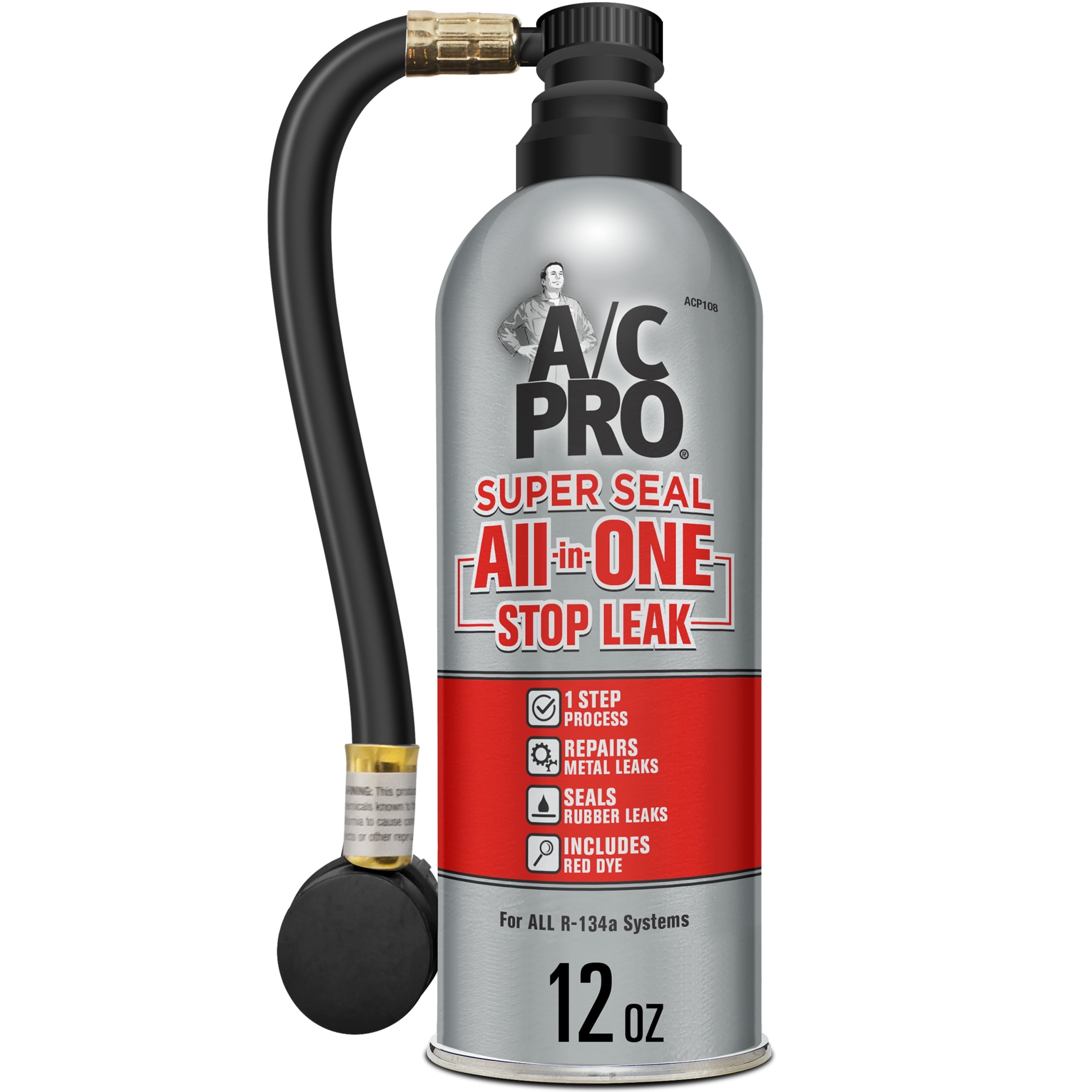 A/C Pro Super Seal All-In-One Stop Leak Charging Kit - 12 OZ