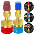 A/C R1234Yf Quick Coupler Connector Adapters High/Low Manifold Ac Gauge Auto Set