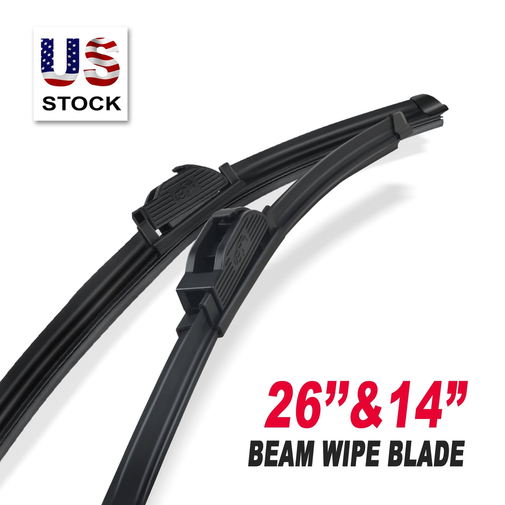 ABLEWIPE 26"+14" Windshield Wiper Blades Fit For Nissan Rogue 2013-2008 / Rogue Select 2015-2014 / Sentra 2019 / Versa 2011-2007, Set of 2 for car front Window