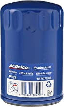 ACDelco PF63 Engine Oil Filter Fits select: 2014-2023 CHEVROLET SILVERADO, 2011-2023 FORD F150