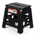 ACSTEP Folding Step Stool 13'' Tall Kids Step Stool Plastic Step Stools with Non-Slip Surface - Black