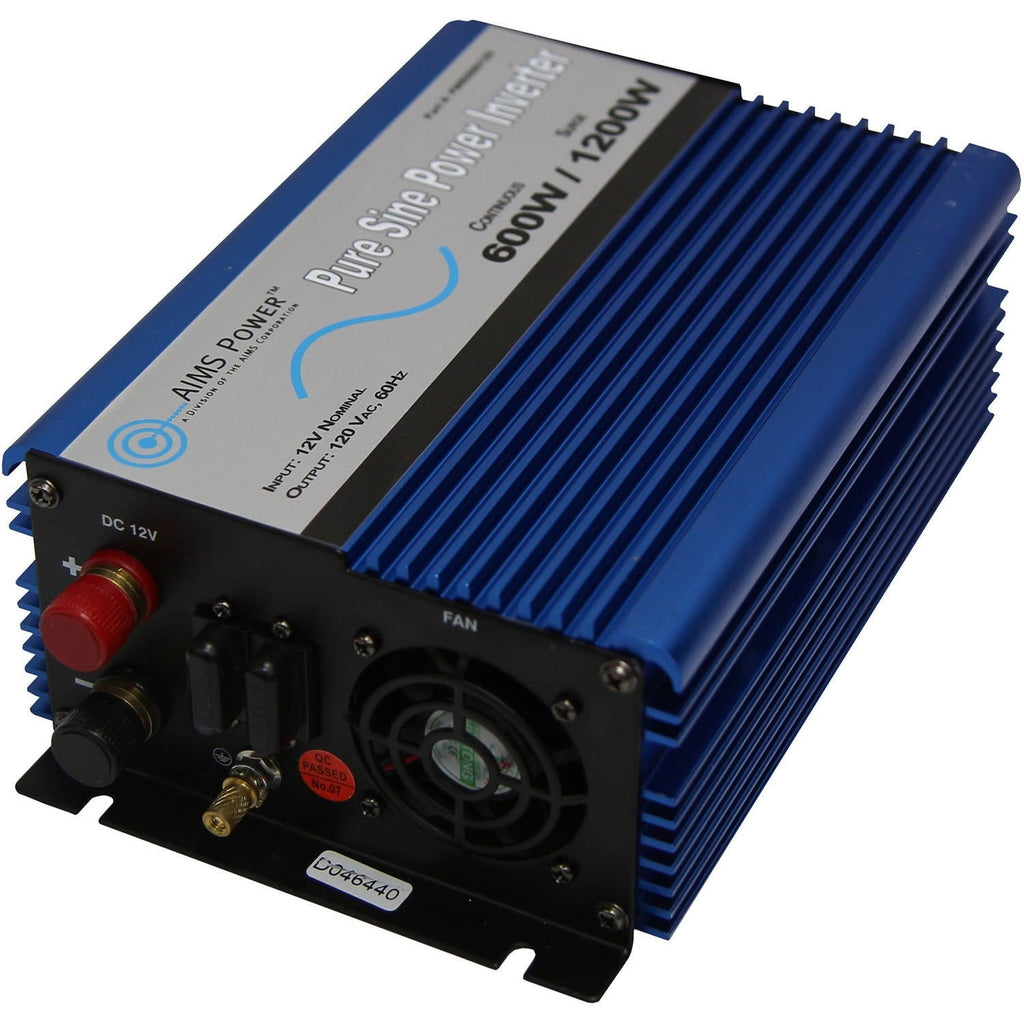 AIMS Power 600 Watt 12 Volt Pure Sine Inverter