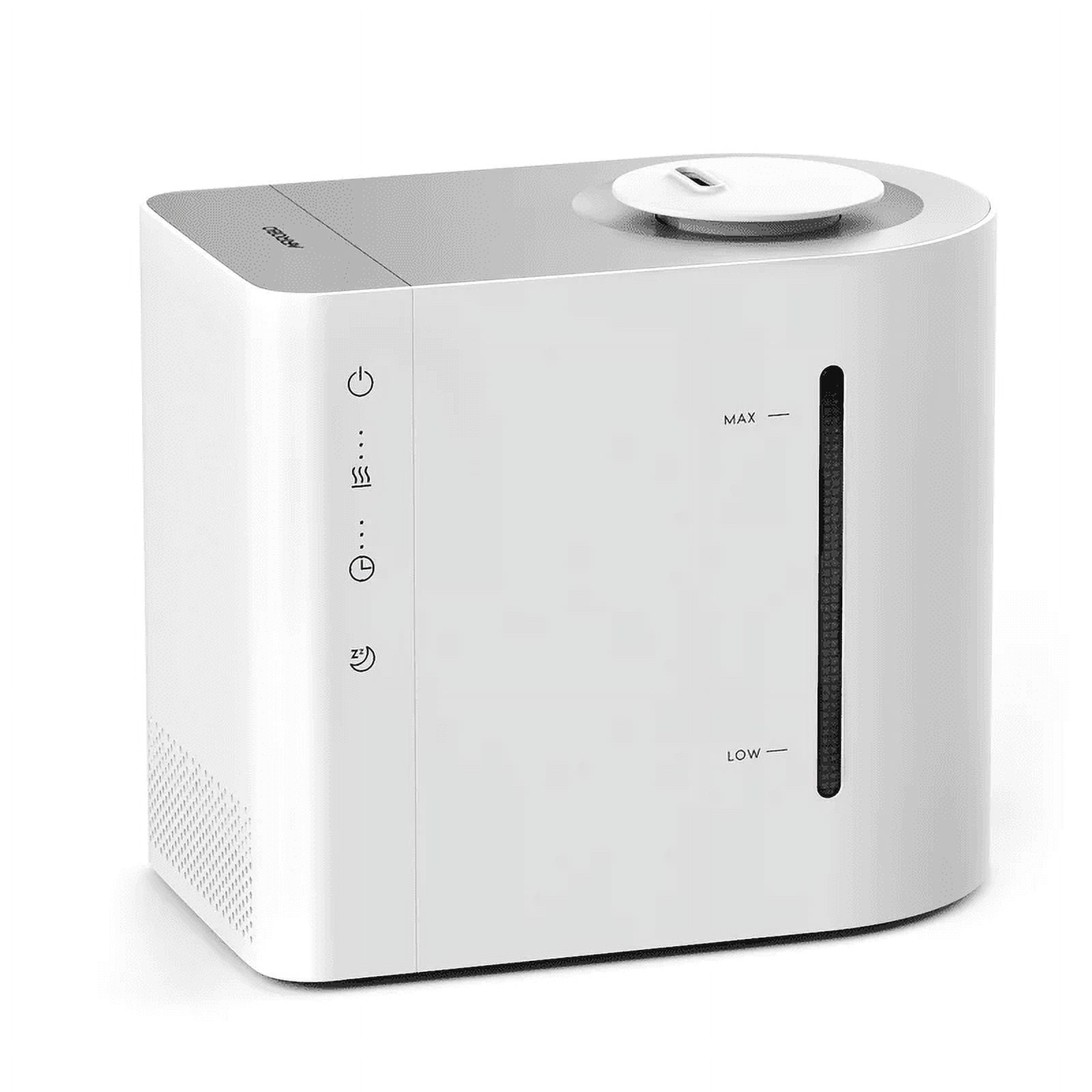 AIRROBO HU450 Ultrasonic Cool Mist Humidifier, 4.3L Top Fill Air Humidifier with 484 Sqft Room Coverage, 360° Nozzles, Waterless Auto Shut-off, White