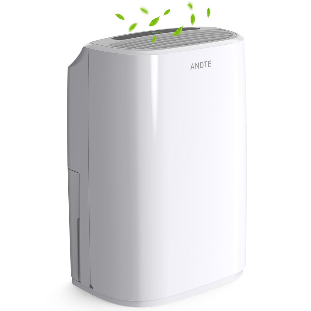 ANDTE 31 Pints Dehumidifiers, Spaces up to 2500 Sq.ft, Auto/Manual Drainage, 0.53 Gallon Water Tank, Auto Defrost, Dry Clothes Function, 24H Timer