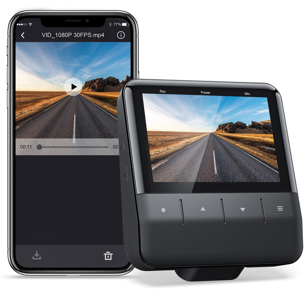 APEMAN Wifi Dash Cam with App, 2K Car Camera Sony Starvis Sensor, IPS Display, Night Vision, Parking Monitor, Support GPS, Black