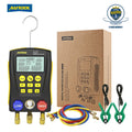 AUTOOL Air-Conditioning R134A Refrigerationt Digital Manifold Gauge Set, HVAC Vacuum Pressure Temperature Tester Kit, Support 89 Kinds Refrigerant HVAC Tools, AC Leak Detector Kit