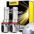 AUXITO H11 LED Headlight Bulbs 12000lm Per Set 6500K Cool White Wireless H8 H9 H11 Headlight Bulb, Pack of 2