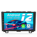 AWESAFE Android 12 Car Radio Stereo for Honda CRV 2007 2008 2009 2010 2011,Carplay 9 inch Touch Screen Wired Car Radio Support Android Auto GPS Navigation Bluetooth WiFi, 2G RAM 32G ROM