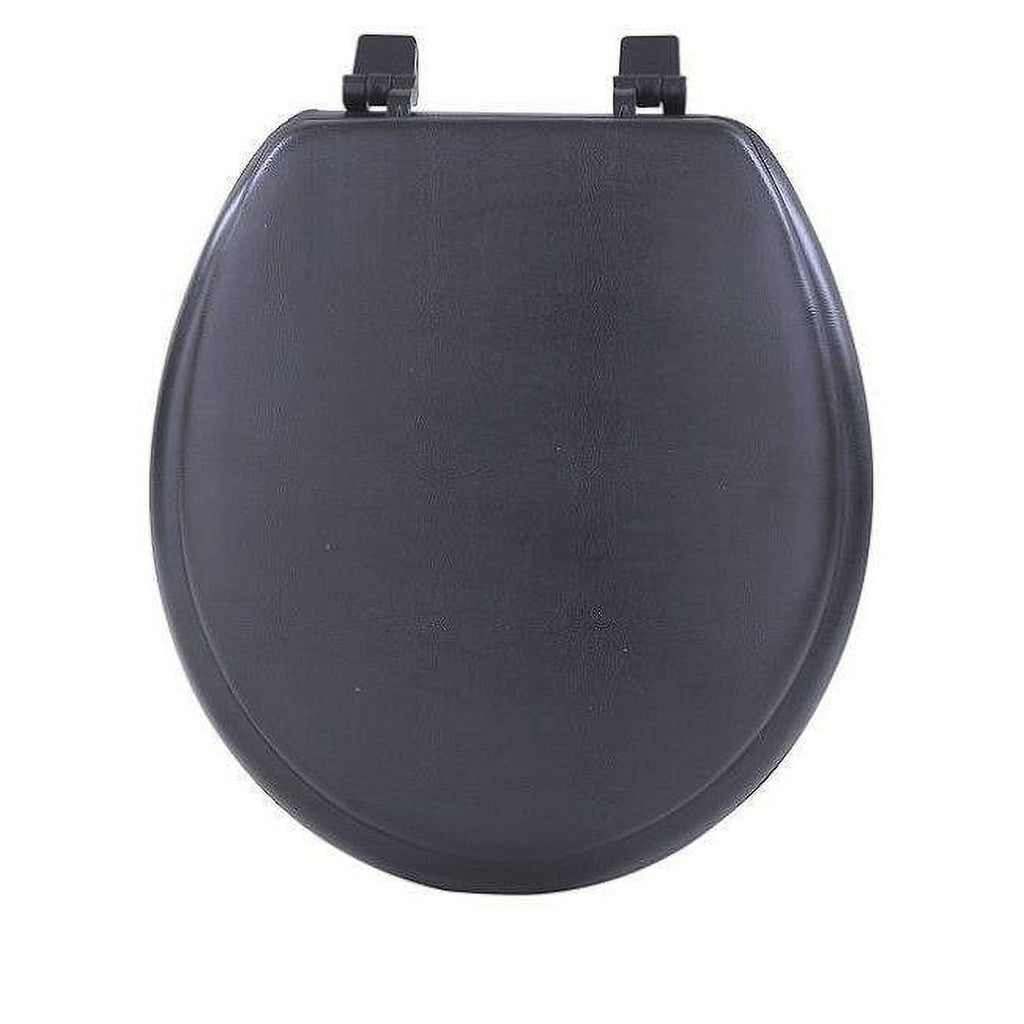Achim Importing TOVYSTBK04 Fantasia Black Soft Standard Vinyl Toilet Seat- 17 in.