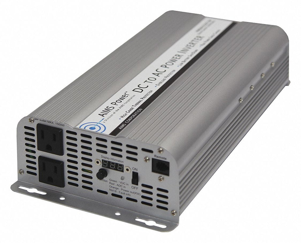 Aims Power Power Inverter,2500W,24VDC to 120VAC  PWRINV250024W