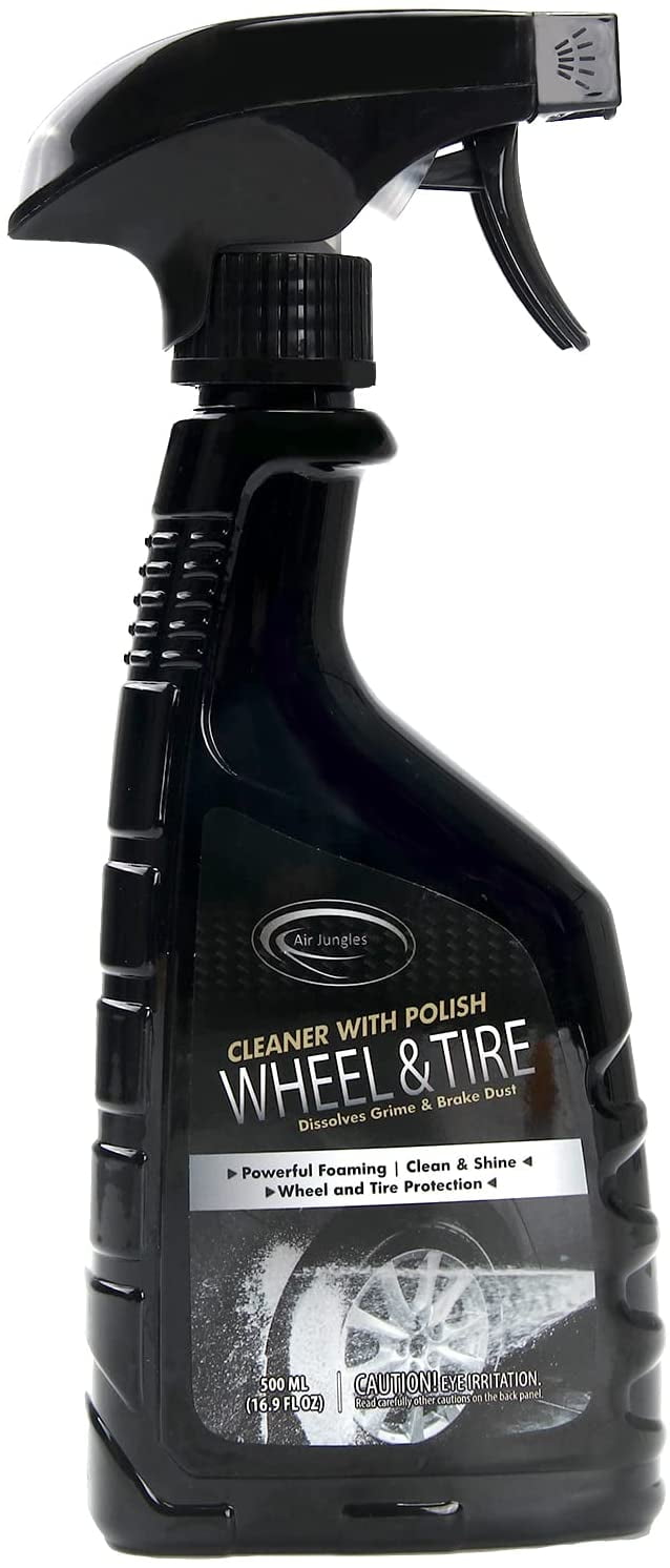 Air Jungles Car Wheel & Tire Cleaner 16.9 Oz, Brake Buster Wheel Cleaner, Aluminum and Chrome Wheel Cleaner, Acid-Free Wheel Cleaner Safe on All Wheel & Rim Finishes