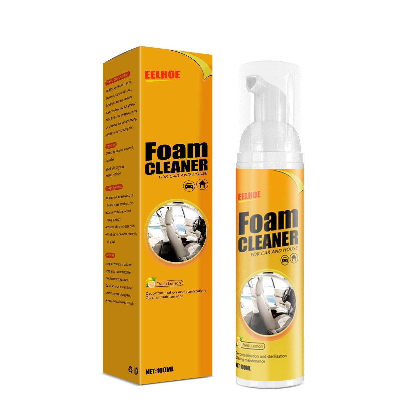 All-Purpose Foam Cleaner Spray Cleaning Artifact Strong Foam, Super Cleaner, Safe for Cars, Trucks, SUVs, Motorcycles, RVs & More, Car Wash Foam, Multi-functional Cleaner