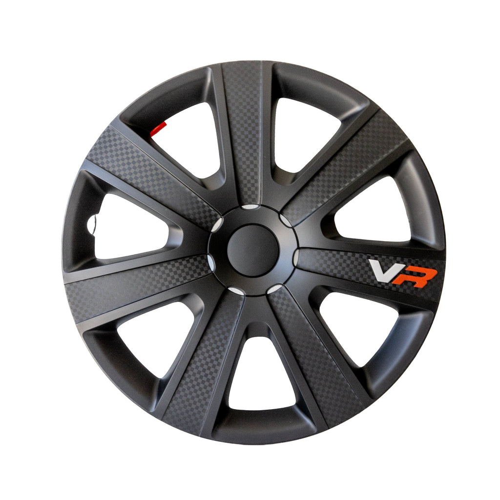 Alpena 15in VR Carbon Wheel Cover Kit Black 4 Pack, Model 58259