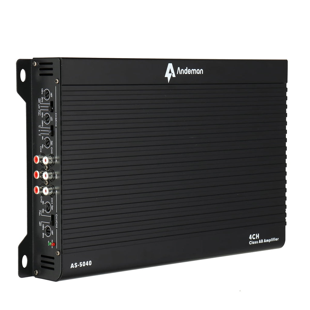 Andeman Car Amplifier Class A/B 4 Channel, Mini HIFI Digital Bluetooth Audio Power Amplifier AS-5040