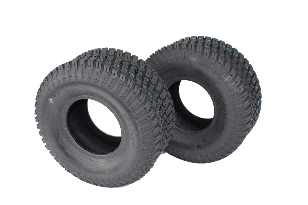Antego Tire and Wheel 15x6.00-6 4 PLY Turf Tires for Lawn & Garden (Set of Two) ATW-003
