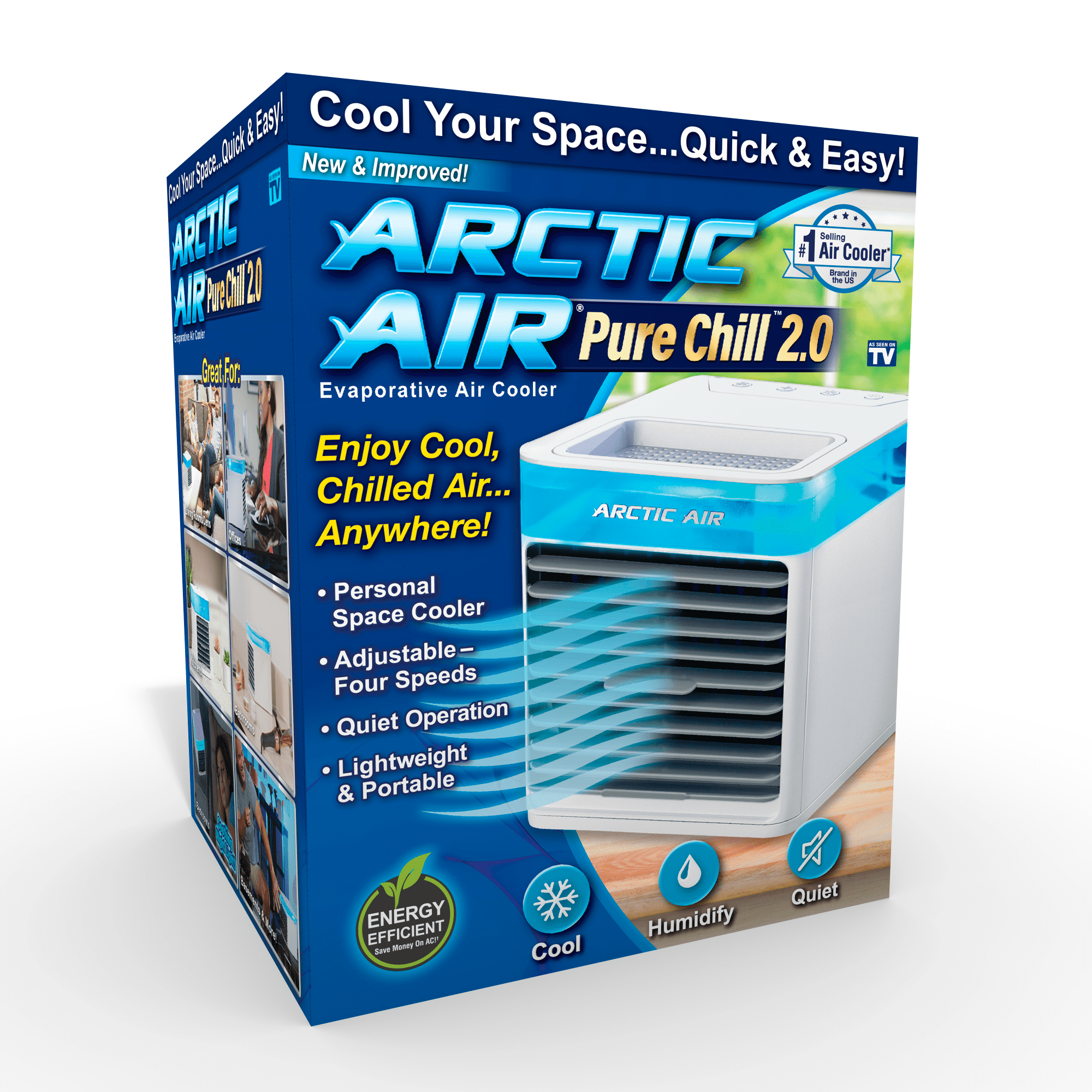 Arctic Air Pure Chill 2.0, Personal Evaporative Air-Cooler. 120 volts