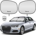 AstroAI 2-Piece Windshield Sun Shade - Windshield Shade Foldable Car Front Sunshield Blocks Max UV Rays, for Full Size SUV Truck Tesla, Silver