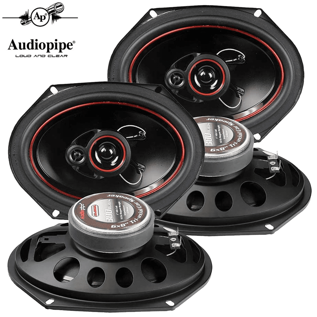 Audiopipe v 3-Way CSL Series Coaxial Car Speakers 300 Watts (2-Pairs)