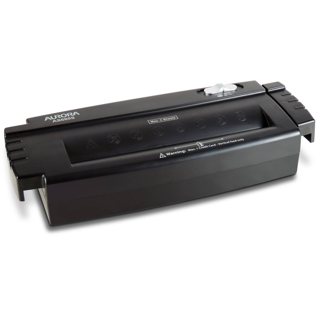Aurora GB AS680S 6-Sheet Strip-Cut Paper and Credit Card Shredder without Wastebasket