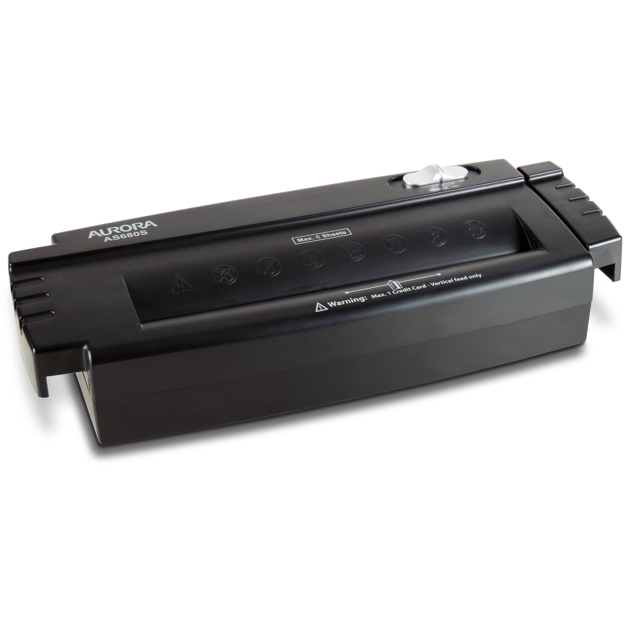 Aurora GB AS680S 6-Sheet Strip-Cut Paper and Credit Card Shredder without Wastebasket