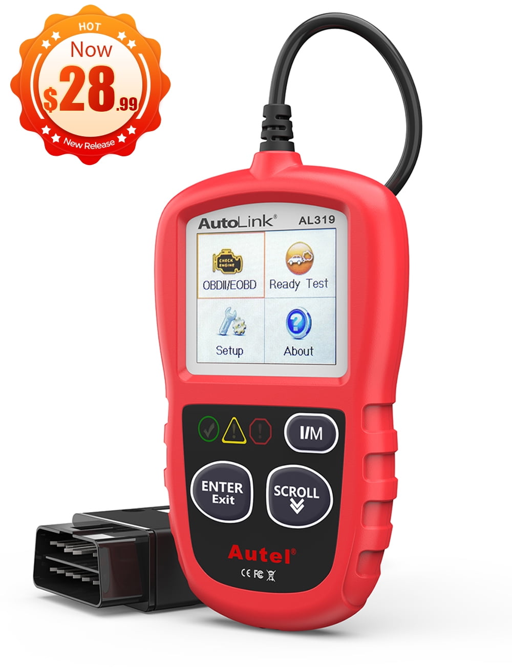 Autel AutoLink AL319 OBD2 Scanner Car Diagnostic Code Reader Automotive Engine Fault CAN Scan Tool