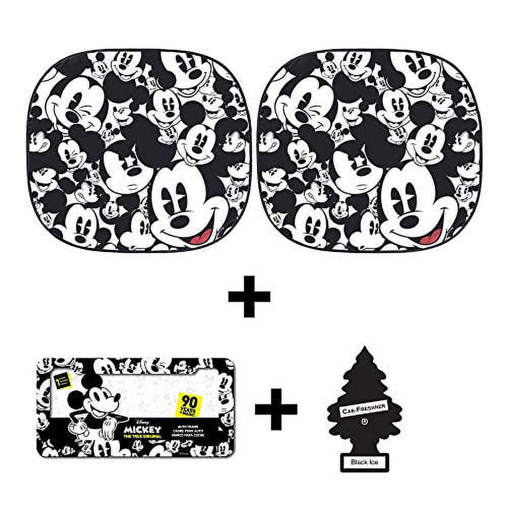 Auto Car Windshield Sunshade with Disney Mickey Expressions Design 2 Piece with License Plate Frame